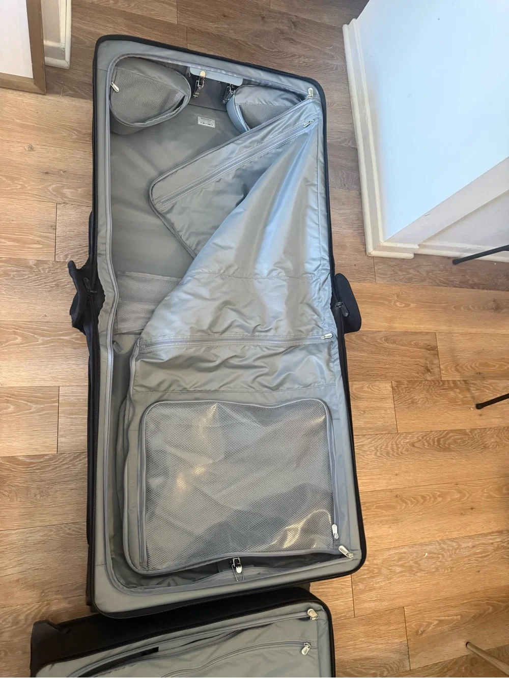 2 Briggs & Riley Black Rolling Garment Bags with Telescoping Handle